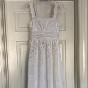 Lilly Pulitzer White Eyelet Maxi Dress Size 0